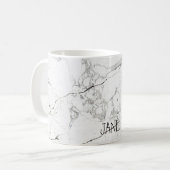PixDezines WHITE MARBLE Kaffeetasse (Vorderseite Links)