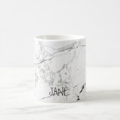 PixDezines WHITE MARBLE Kaffeetasse (Mittel)