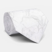 PixDezines White Marble Slab Krawatte (Gerollt)