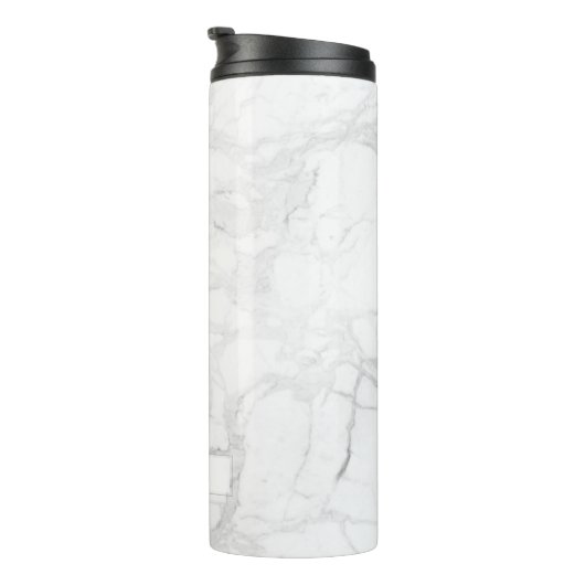 PixDezines WHITE MARBLE Thermosbecher (Nach rechts gedreht)