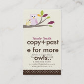 PixDezines Whoot-Tagesbetreuung Visitenkarte (Rückseite)