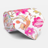 PixDezines William Morris Pink Blue Krawatte (Gerollt)