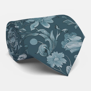 PixDezines William Morris Staubblau DIY Schieferbl Krawatte