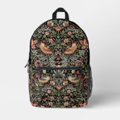 PixDezines William Morris Strawberry Thief Bedruckter Rucksack (Vorderseite)