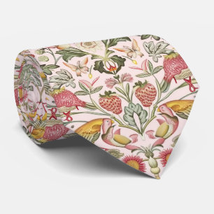 PixDezines William Morris Strawberry Thief Rosa Krawatte
