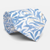 PixDezines William Morris Willow Bough Azure Blue Krawatte (Gerollt)