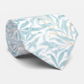 PixDezines William Morris Willow Bough Dusty Blue Krawatte (Gerollt)