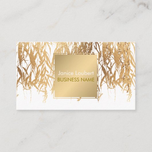 PixDezines Willow/Imitats Gold Fohlen/DIY Hintergr Visitenkarte (Vorderseite)