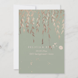 PixDezines Willow/Imitats Rosa Gold/DIY Hintergrun Einladung