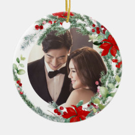 PixDezines Winterreath, Erste Weihnachten Keramik Ornament