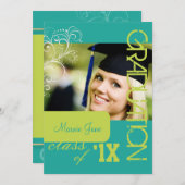 PixDezines Wirbel, 2012 Graduation, DIY Color Einladung (Vorne/Hinten)