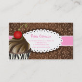 PixDezines Wirbel Cupcake Visitenkarte (Rückseite)