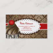 PixDezines Wirbel Cupcake Visitenkarte (Rückseite)