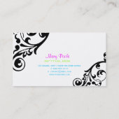 PixDezines-Wirbel/düstere Hintergrundfarbe Visitenkarte (Rückseite)