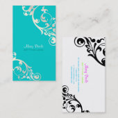 PixDezines-Wirbel/düstere Hintergrundfarbe Visitenkarte (Vorne/Hinten)