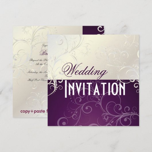 PixDezines Wirbel Einladung (Vorne/Hinten)