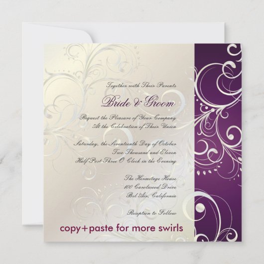 PixDezines Wirbel Einladung (Rückseite)