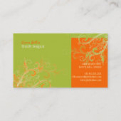 PixDezines Wirbel /grannysmith+Mandarine Visitenkarte (Rückseite)