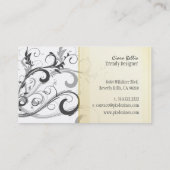 PixDezines-Wirbel / Graphite+Eggshell Visitenkarte (Rückseite)