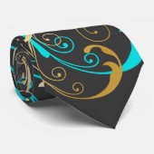 PixDezines Wirbel |Text+Farbe Krawatte (Gerollt)