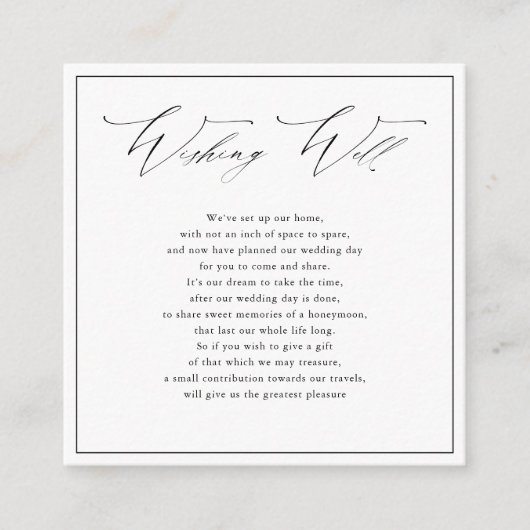 PixDezines wünschend gut, Kalligraphie-Script Begleitkarte (Vorderseite)