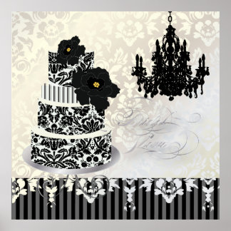 PixDezines wünscht Damaskus-Kuchen+Kronleuchter Poster