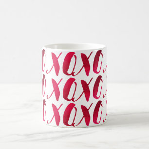PixDezines xoxo/Himbeerrot/DIY-Hintergrund Kaffeetasse