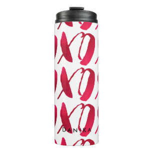 PixDezines xoxo/red/DIY Hintergrund Thermosbecher
