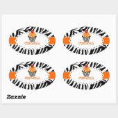 PixDezines zebra+cupcake/DIY Farbe Ovaler Aufkleber (Blatt)