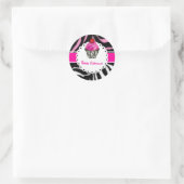 PixDezines zebra cupcake/DIY Farbe Runder Aufkleber (Tasche)