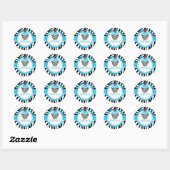 PixDezines zebra+cupcake/DIY Farbe Runder Aufkleber (Blatt)