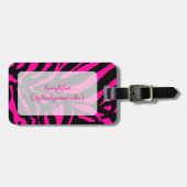 PixDezines zebra/Deuy Hintergrundfarbe Gepäckanhänger (Vorderseite horizontal)