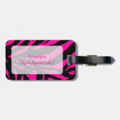 PixDezines zebra/Deuy Hintergrundfarbe Gepäckanhänger (Rückseite horizontal)