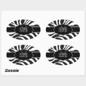 PixDezines zebra/DIY Farben Ovaler Aufkleber (Blatt)