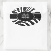 PixDezines zebra/DIY Farben Ovaler Aufkleber (Tasche)