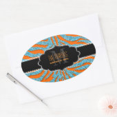 PixDezines zebra/DIY Farben Ovaler Aufkleber (Umschlag)