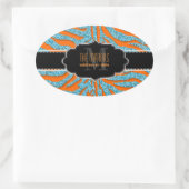 PixDezines zebra/DIY Farben Ovaler Aufkleber (Tasche)