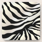 PixDezines Zebra-Farben Getränkeuntersetzer (Vorderseite)