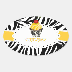 PixDezines Zebra+Kuppel/DIY Farbe Ovaler Aufkleber