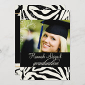 PixDezines Zebra Print 2011 Abschluss Einladungen (Vorne/Hinten)