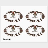 PixDezines Zebra+Torte/DIY Farbe Ovaler Aufkleber (Blatt)