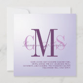 PixDezines Zeitgenössisch + Klasse/Pflaume Einladung (Rückseite)