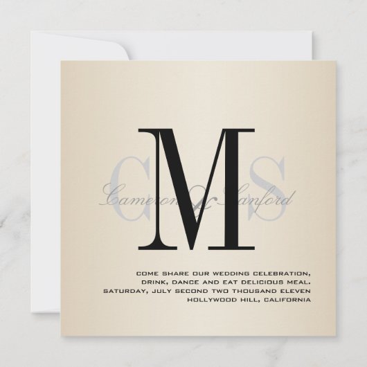 PixDezines Zeitgenössisch + klassisch/schwarz+weiß Einladung (Rückseite)