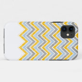 PixDezines Zickzack Blau+Gelb Case-Mate iPhone Hülle (Rückseite (Horizontal))
