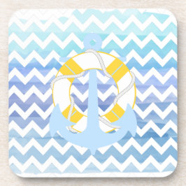 PixDezines Zickzack/nautisch/wasserfarben Untersetzer