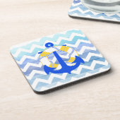 PixDezines Zickzack/nautisch/wasserfarben Untersetzer (Linke Seite)