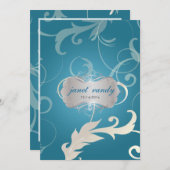 PixDezines Ziermörtel + Wirbel Einladung (Vorne/Hinten)