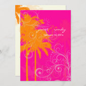 PixDezines Zwillingspalmen+Swils/DIY Hintergrundfa Einladung (Vorne/Hinten)