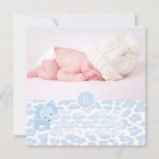 PixDezinesBlauer Leopard+Elefant Ankündigung (Vorderseite)