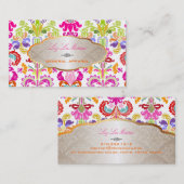 PixDezinesDamast/mehrfarbig Visitenkarte (Vorne/Hinten)